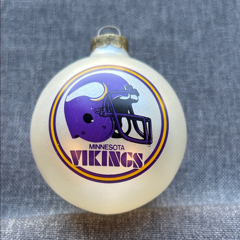 Minnesota Vikings Holiday Ornament - White and Purple
